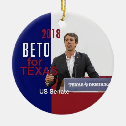 BETO O'Rourke Texas 2018 Keramisch Ornament (Voorkant)