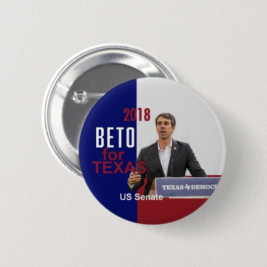 BETO O'Rourke Texas 2018 Ronde Button 5,7 Cm (Voorkant /achterkant)