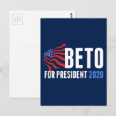 Beto O'Rourke voor President 2020 Briefkaart (Voorkant / Achterkant)