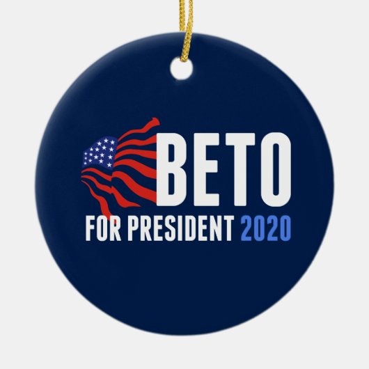 Beto O'Rourke voor President 2020 Keramisch Ornament (Voorkant)