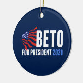 Beto O'Rourke voor President 2020 Keramisch Ornament (Links)
