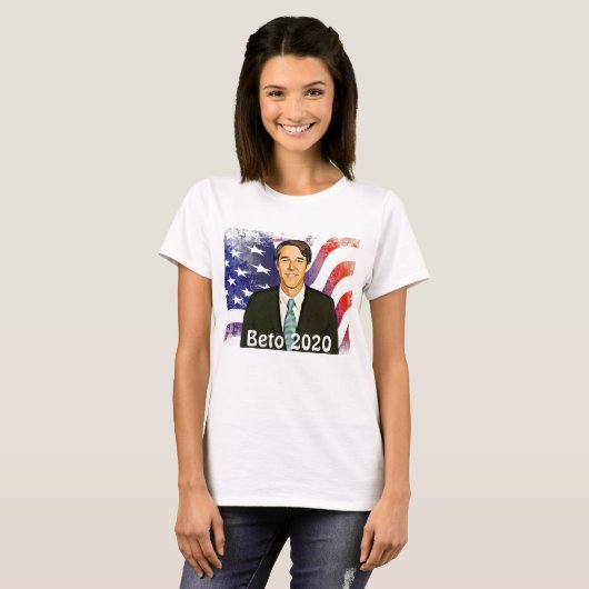 Beto O'Rourke voor President 2020 T-shirt (Voorkant volledig)