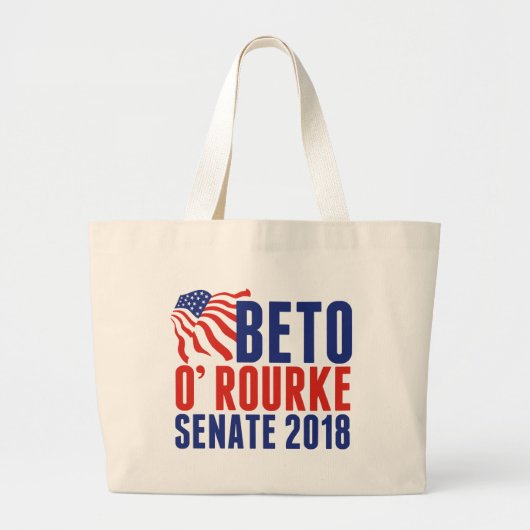 Beto O'Rourke voor Senaat 2018 Grote Tote Bag (Voorkant)