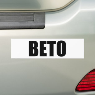 Beto O'Rourke zwarte en witte moderne typografie Bumpersticker