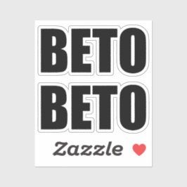 Beto O'Rourke zwarte moderne typografie twee Sticker