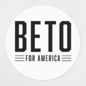 Beto voor Amerika Medium Circle Waterdicht Label (Design 2)
