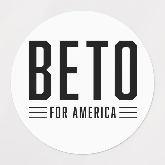Beto voor Amerika Medium Circle Waterdicht Label (Design 2)