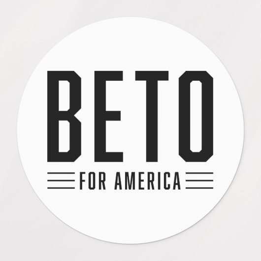 Beto voor Amerika Medium Circle Waterdicht Label (Design 1)