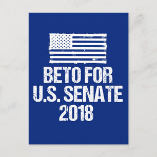 Beto voor de Amerikaanse Senaat 2018 Texas Verkiez Briefkaart