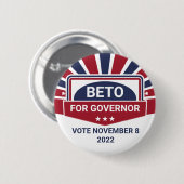 Beto voor gouverneur Stemming: 8 november 2022 Ver Ronde Button 5,7 Cm (Voorkant /achterkant)
