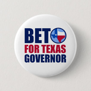 Beto voor Texas Governor 2022 Verkiezingen op midd Ronde Button 5,7 Cm