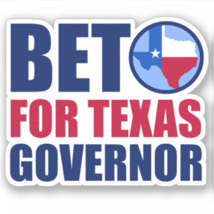 Beto voor Texas Governor 2022 Verkiezingspolitiek Sticker