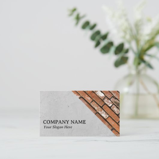 Beton & bakstenen Muurbouw of Architect Visitekaartje (Staand voorkant)