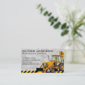 Beton | Bulldozer Construction Vehicle Visitekaartje (Staand voorkant)