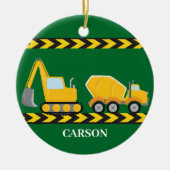 Beton Cement Mixer Custom Boys Truck Kerstmis Keramisch Ornament (Voorkant)