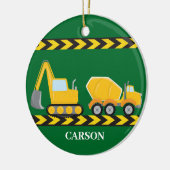 Beton Cement Mixer Custom Boys Truck Kerstmis Keramisch Ornament (Links)