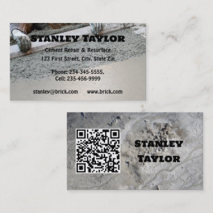 Beton & Cementoplossingen Aangepaste QR-code Visitekaartje