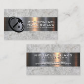 Beton en Metallic Glanzende Textuur Achtergrond Visitekaartje (Voorkant / Achterkant)