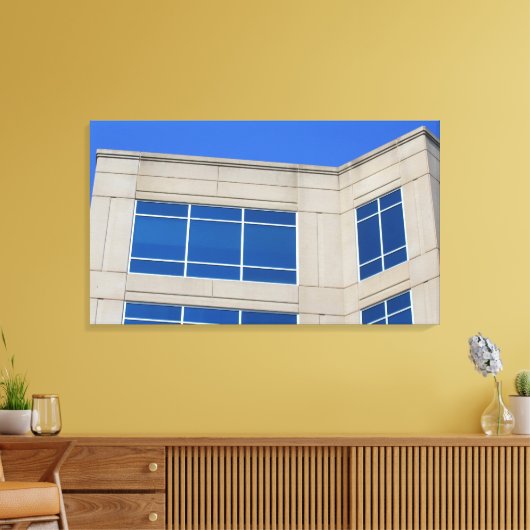 Beton & Glas Canvas Afdruk (Insitu (Woonkamer))