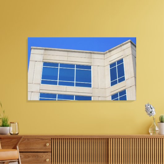 Beton & Glas Canvas Afdruk (Insitu (Woonkamer))