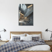 Beton & Licht Canvas Afdruk (Insitu (Slaapkamer))