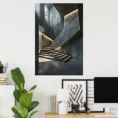 Beton & Licht Poster (Thuiskantoor)