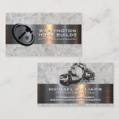 Beton Metaal | Gereedschap | Bouwmachine Visitekaartje (Voorkant / Achterkant)