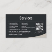 Beton Professioneel QR Code Visitekaartje (Achterkant)