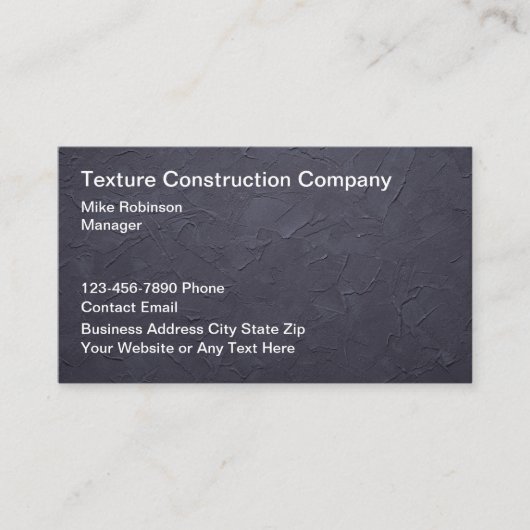Beton Stucco Muur Bouw Visitekaartjes (Voorkant)