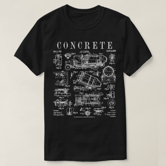 Beton Truck Driver Cement Mixer Retro  P T-shirt (Design voorkant)