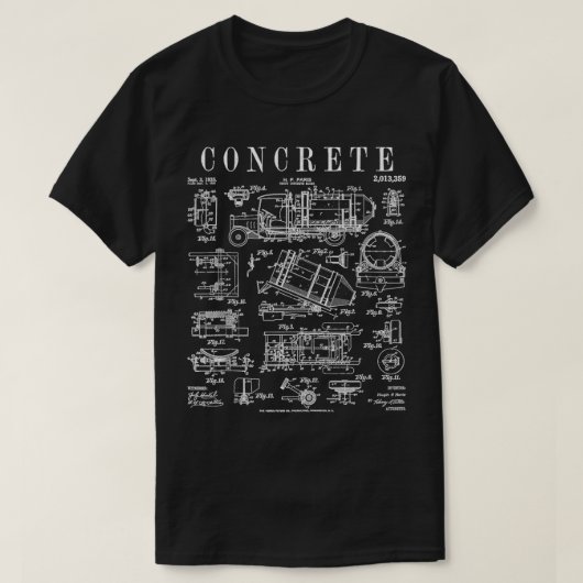 Beton Truck Driver Cement Mixer Retro  P T-shirt (Design voorkant)