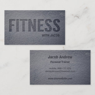 Beton Vals Letterpress Fitness Persoonlijke Traine Visitekaartje