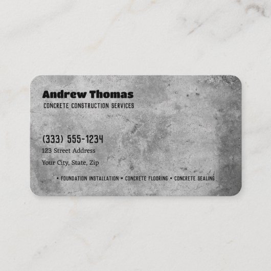 beton visitekaartje (Voorkant)