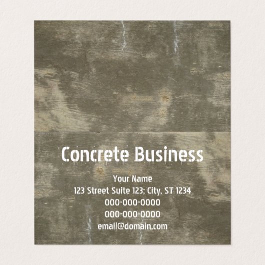 beton visitekaartje (Buitenkant ongevouwen)