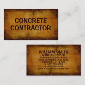 Betonaannemer Antiek Visitekaartje (Voorkant / Achterkant)