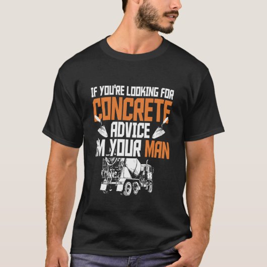 Betonafwerker Pun & Wegenbouwarbeider T-shirt (Voorkant)