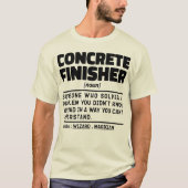 Betonafwerker Zelfstandig naamwoord Cementwerker G T-shirt (Voorkant)