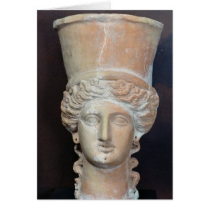 Betonbrander van het hoofd van een vrouw