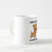 Betonende paardepuppy Funny Dog Pun Koffiemok (Voorkant links)