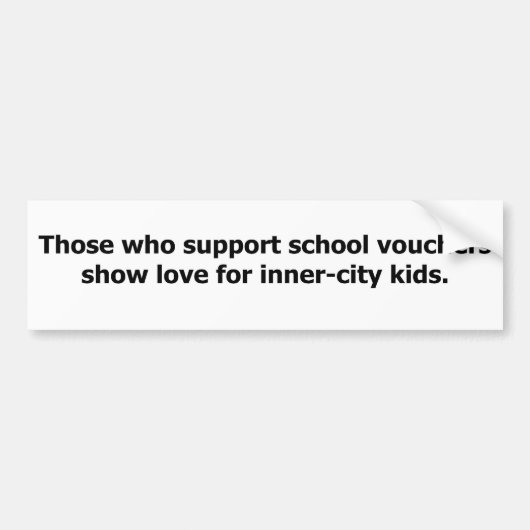 Betoners voor Kinderen in binnenstad Bumpersticker (Voorkant)