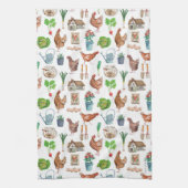 Betongroene kippenfokkerijen verkopen tuinrooster theedoek (Verticaal)