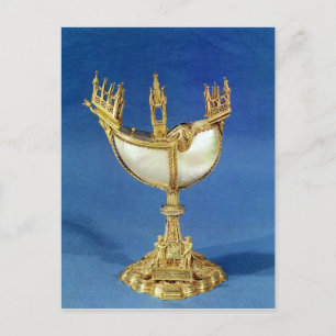 Betonhouder in de vorm van een boot briefkaart