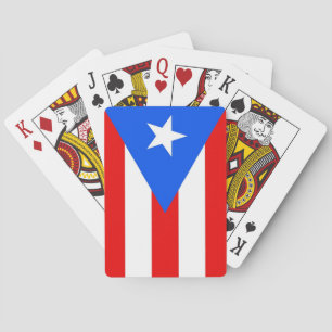 Betonkaarten met vlag van Puerto Rico Pokerkaarten