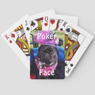 Betonkaarten voor puggy "Poker Face" Speelkaarten