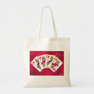 Betonkaarten voor tijger in het satin tote bag