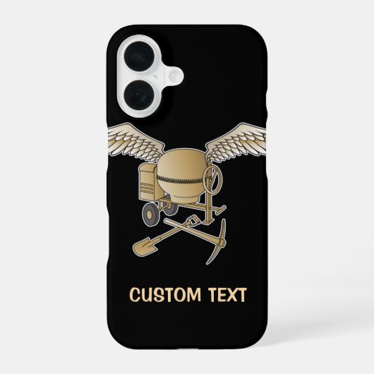 Betonmenger beige iPhone 16 hoesje (Achterkant)