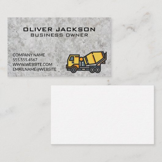 betonmenger | Betonnen textuur achtergrond Visitekaartje (Voorkant / Achterkant)