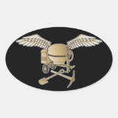 betonmenger ovale sticker (Voorkant)