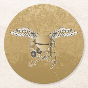 betonmenger ronde kartonnen onderzetter