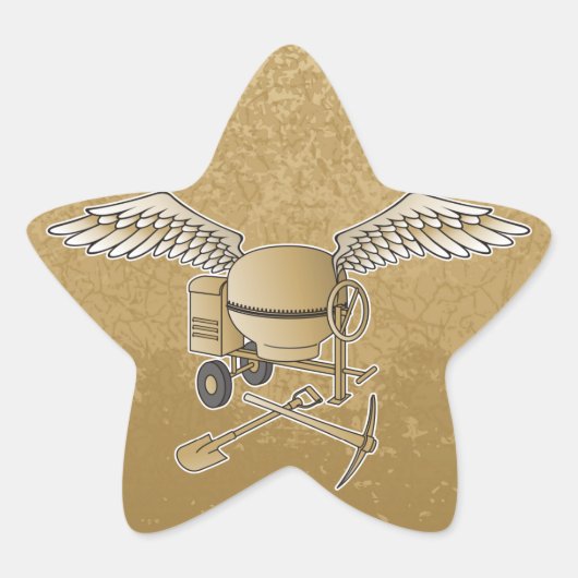 betonmenger ster sticker (Voorkant)